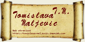 Tomislava Maljević vizit kartica